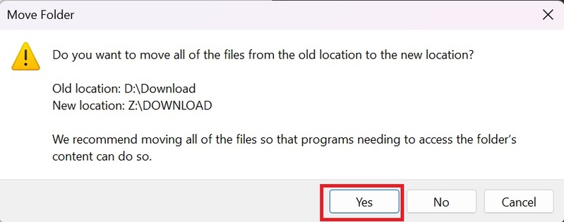 cách đổi thư mục Download mặc định của Windows sang ổ đĩa khác