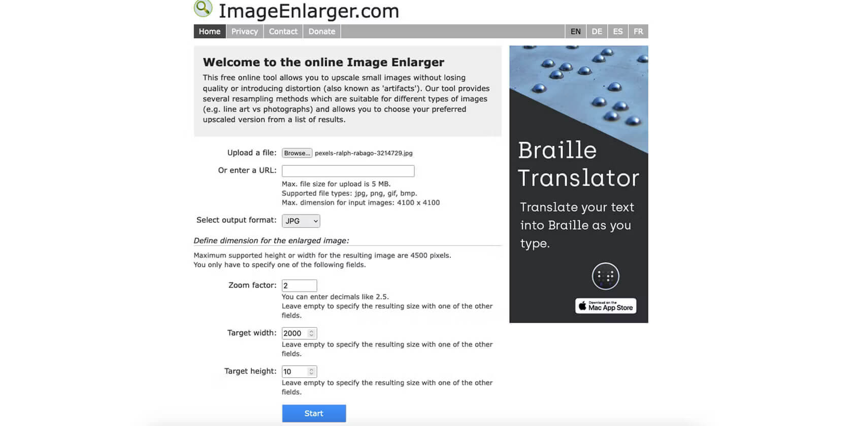 Công cụ phóng to hình ảnh Image Enlarger
