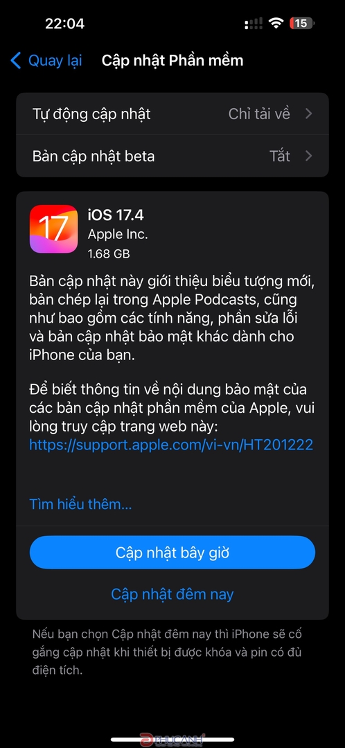 Trải nghiệm iOS 17.4 