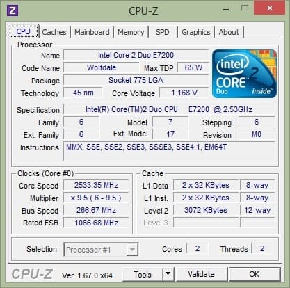 Ý nghĩa các thông số trên CPU