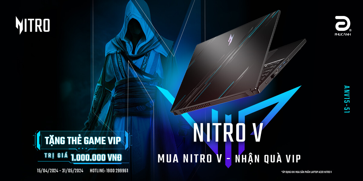 Mua Laptop Acer Nitro V - Nhận ngay Quà VIP