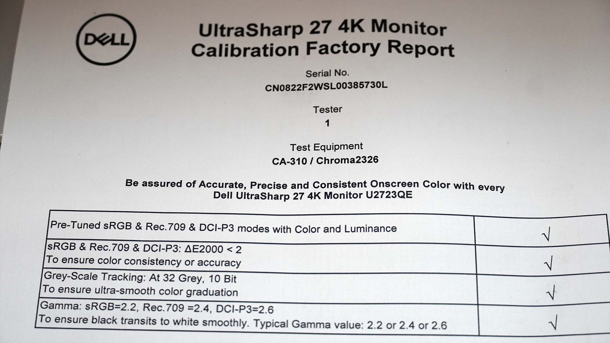 chất lượng hiển thị của Dell U2723QE