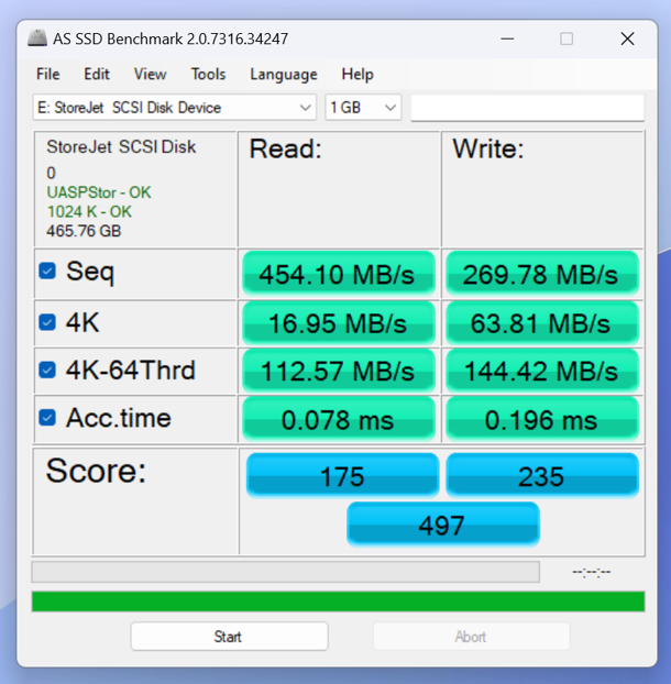 Tốc độ thực tế của Ổ cứng di động SSD Transcend ESD270C