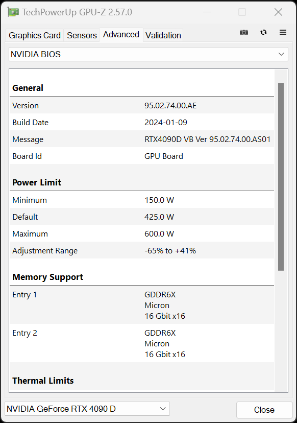 GeForce RTX 4090D ROG STRIX sẽ đạt công suất lên đến 600W