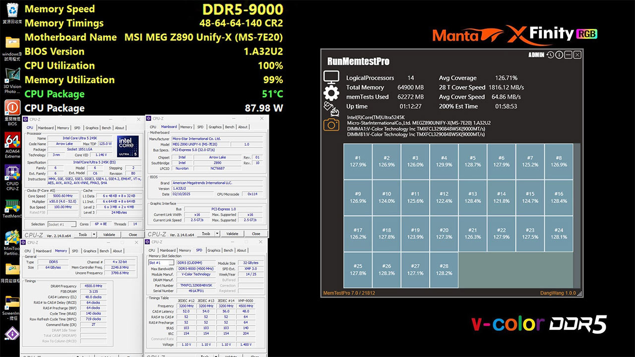 V-Color ra mắt bộ nhớ CUDIMM DDR5 32GBx2 đầu tiên lên đến 9000 MT/giây