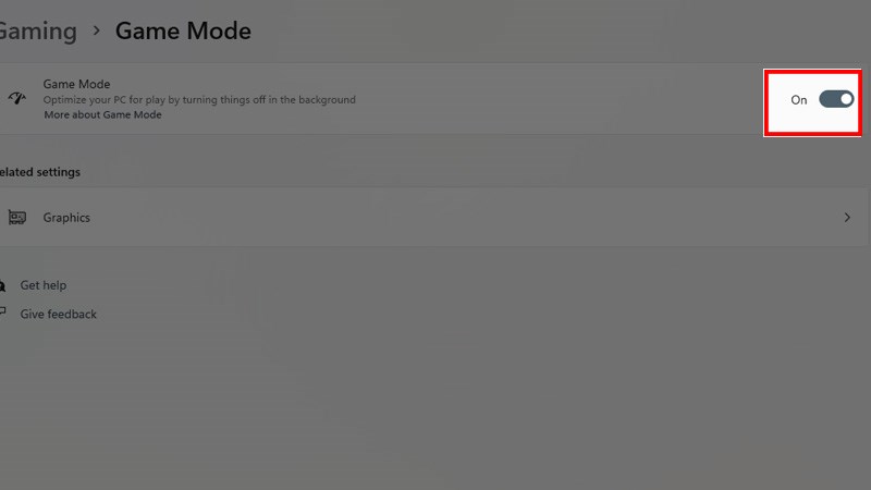 Bật chế độ Game Mode trên Windows