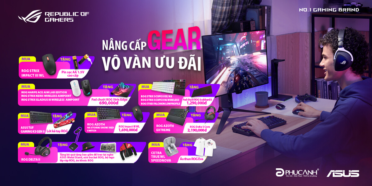 Cuối năm nâng cấp gear để nhận vô vàn ưu đãi với ASUS