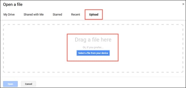 Chuyển file PowerPoint sang Google Slide bằng việc upload file lên