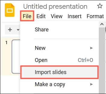 Chuyển file PowerPoint bằng cách import Google Slide