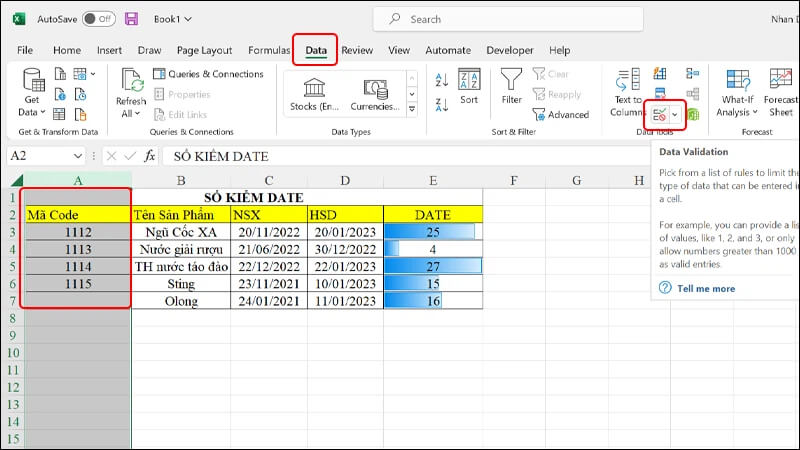cách tạo thông báo nhập trùng dữ liệu trong Excel