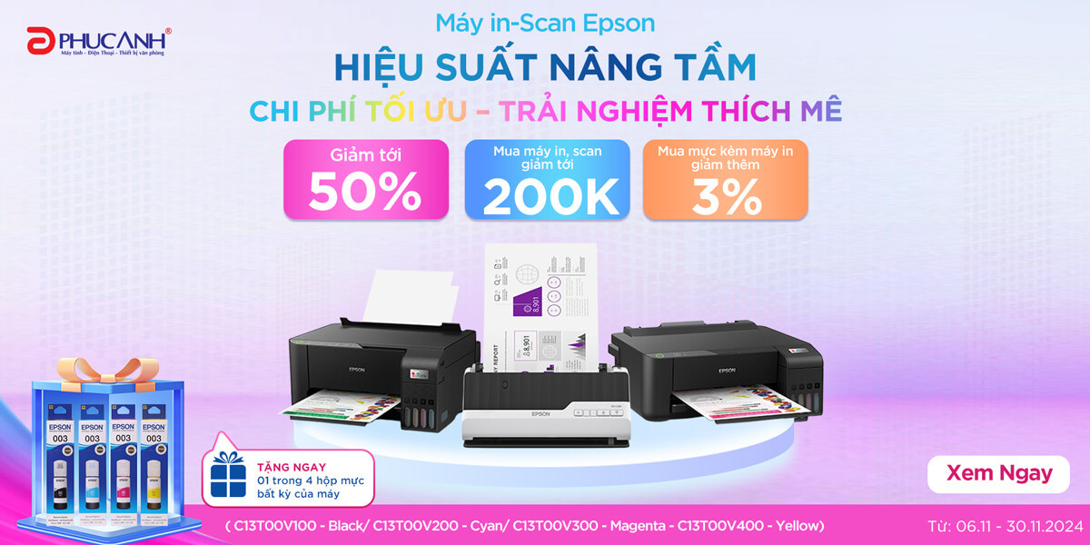 Máy in-Scan Epson | Hiệu suất nâng tầm – Chi phí tối ưu – Trải nghiệm thích mê