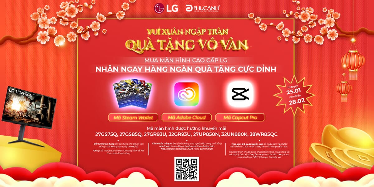 Vui xuân ngập tràn, quà tặng vô vàn cùng màn hình LG