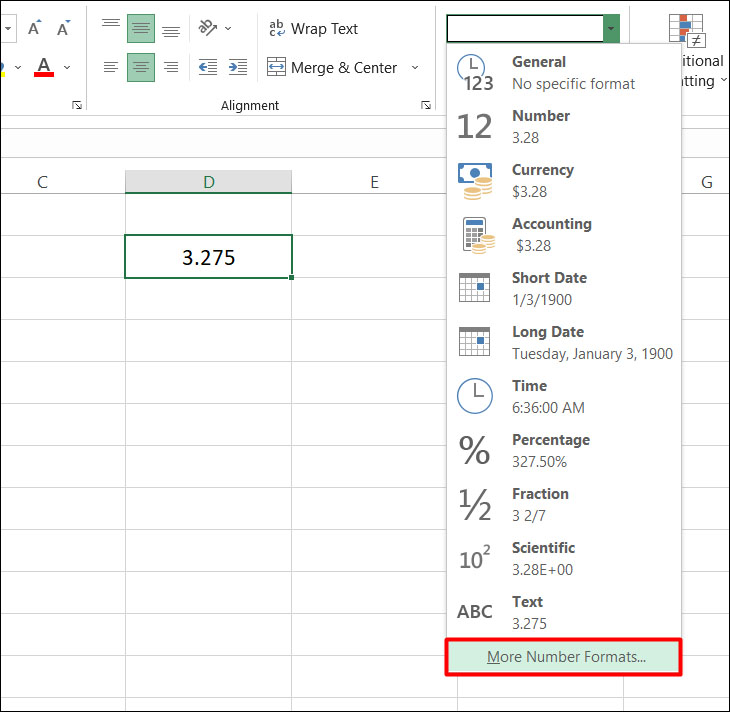 Sử dụng định dạng số để làm tròn trong Excel