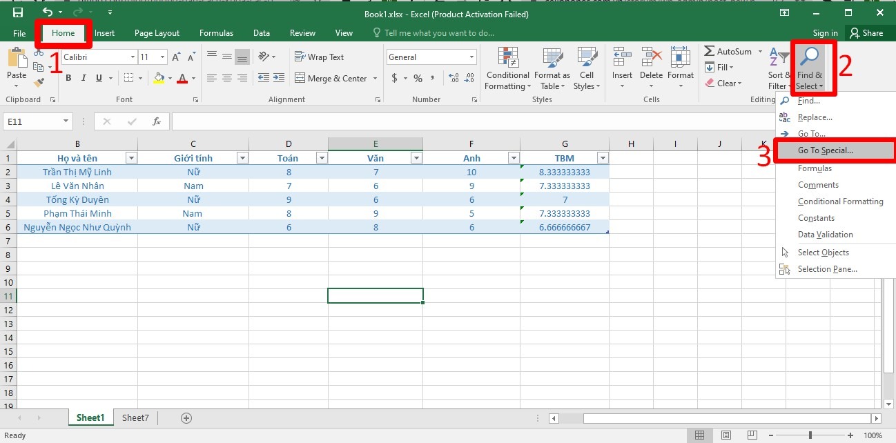 Khoá ô công thức đã chọn trong Excel 1