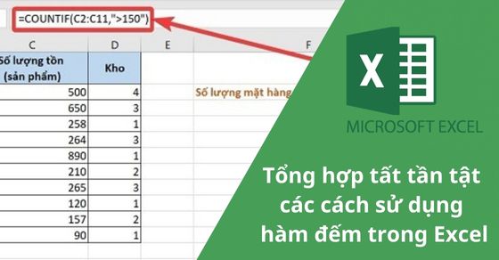 Các loại hàm đếm trong Excel 