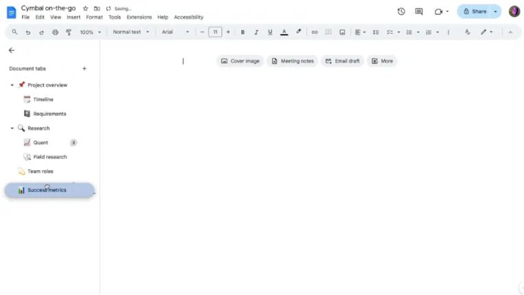 Google Docs thêm các tab để giúp bạn sắp xếp mọi thứ