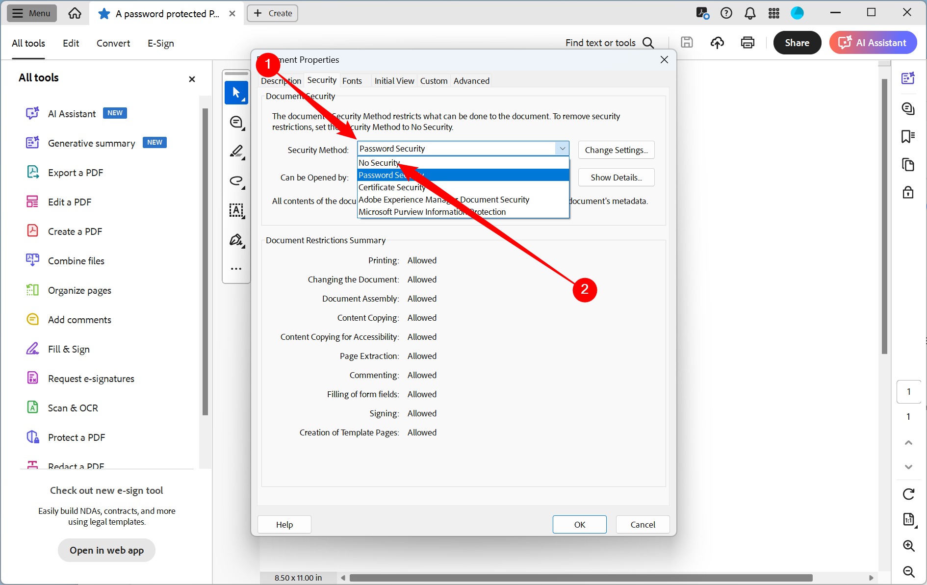 Sử dụng Adobe Acrobat Pro gỡ mật khẩu file PDF