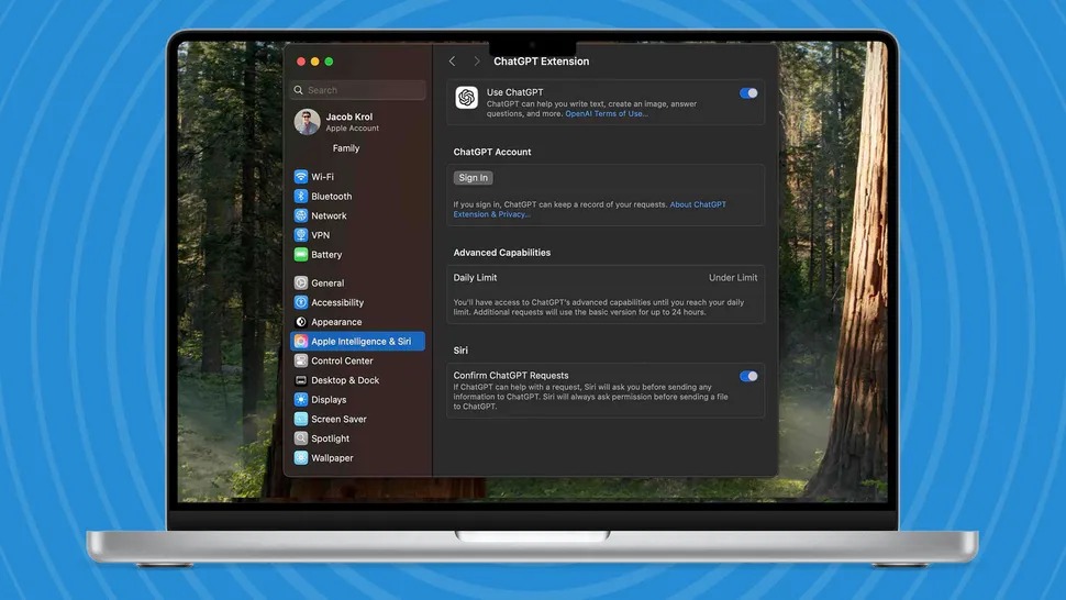 Cách kết nối Siri với ChatGPT trong macOS Sequoia 15.2