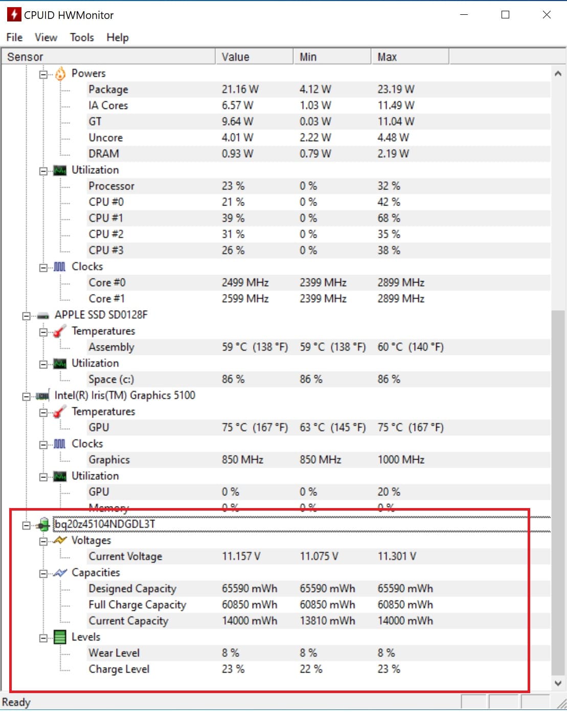 phần mềm CPUID HWMonitor