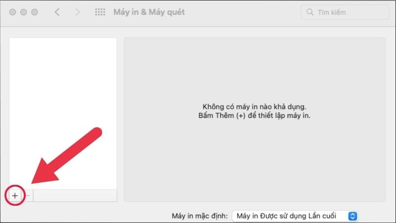 Kết nối máy in có dây với Macbook