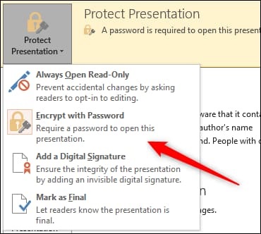 Đặt mật khẩu bảo vệ để ngăn người khác chỉnh sửa file PowerPoint