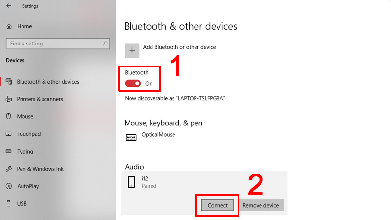 Hướng dẫn kết nối tai nghe bluetooth dành cho máy tính Windows 10, 11
