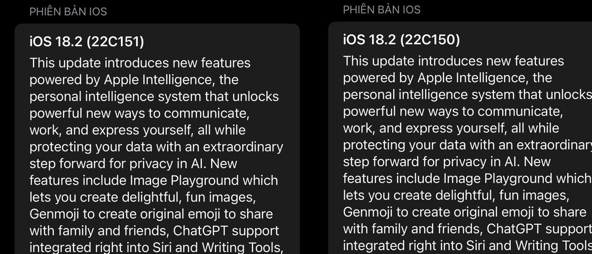 iOS 18.2 RC 2