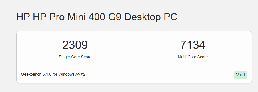 đánh giá hiệu năng HP Pro Mini 400 G9 9H1U6PT