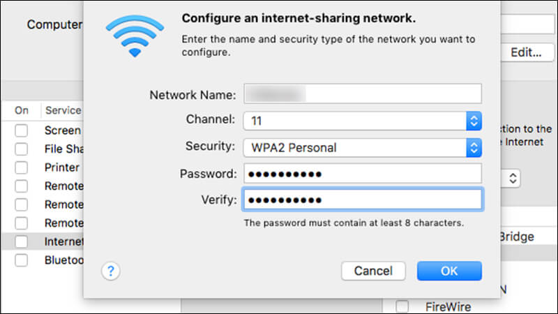 Cách phát WiFi từ laptop MacBook