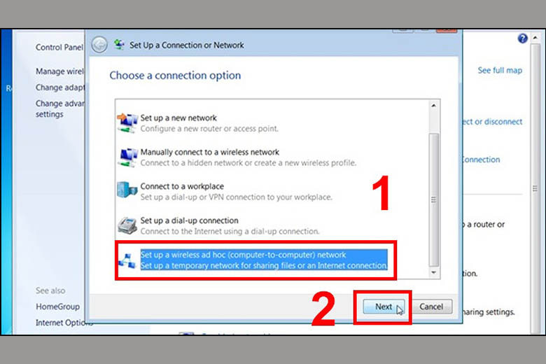 Cách phát Wifi từ laptop chạy Win 7