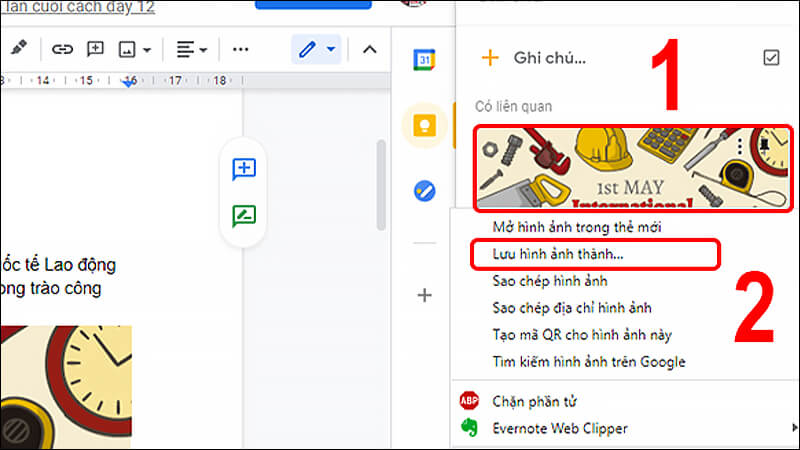 tải hình trong file Google Docs