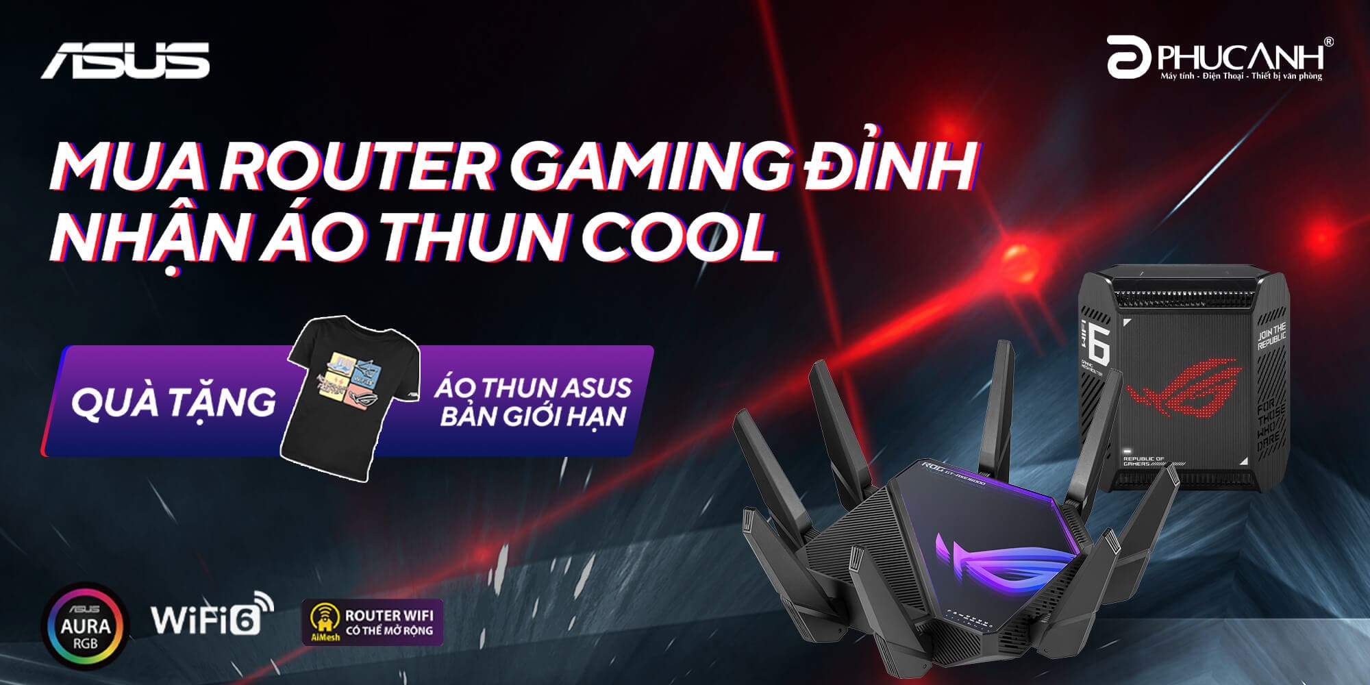 Mua Router Gaming đỉnh - Nhận áo thun cool