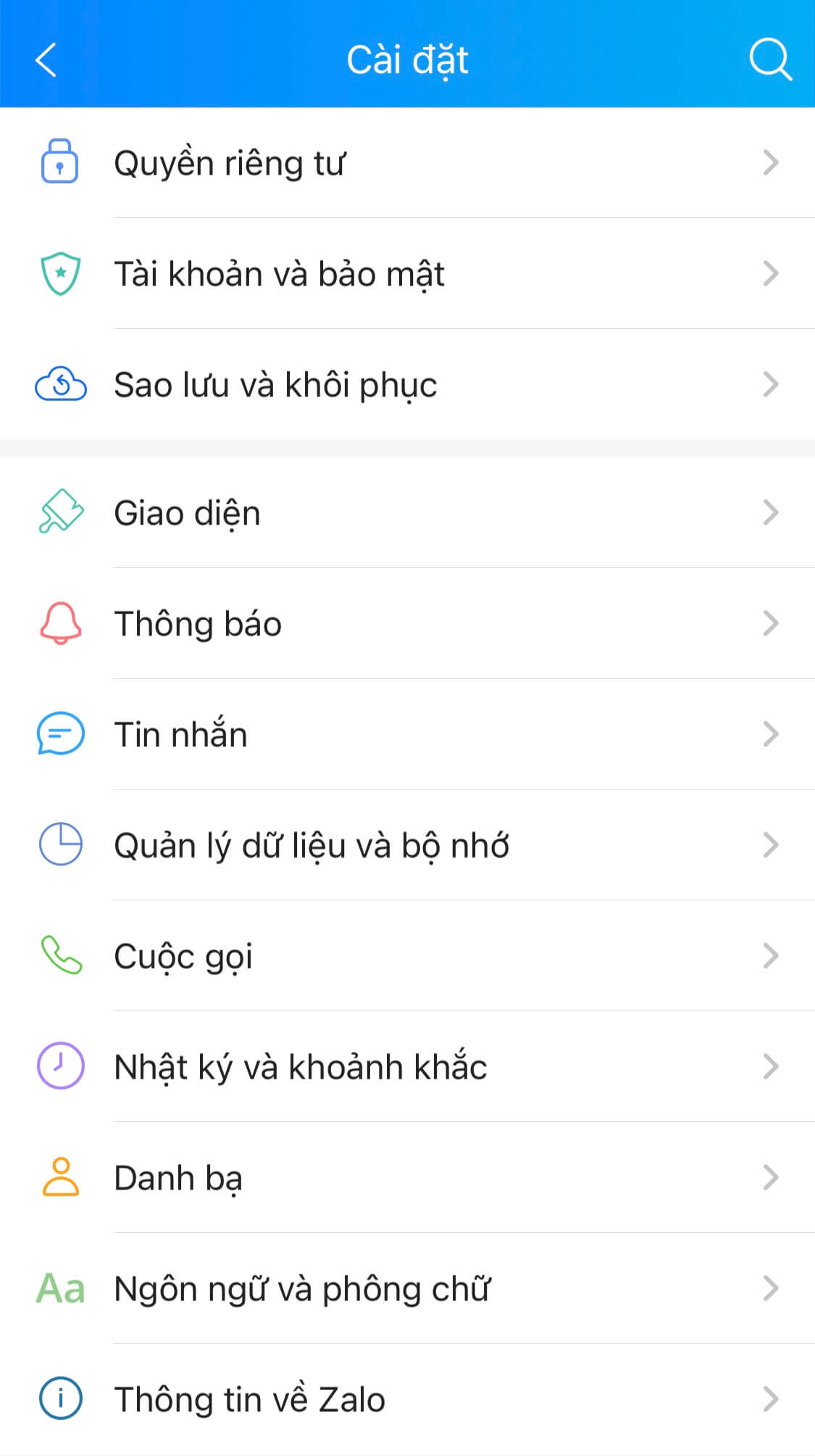 Cài đặt nhạc chờ cho cuộc gọi Zalo