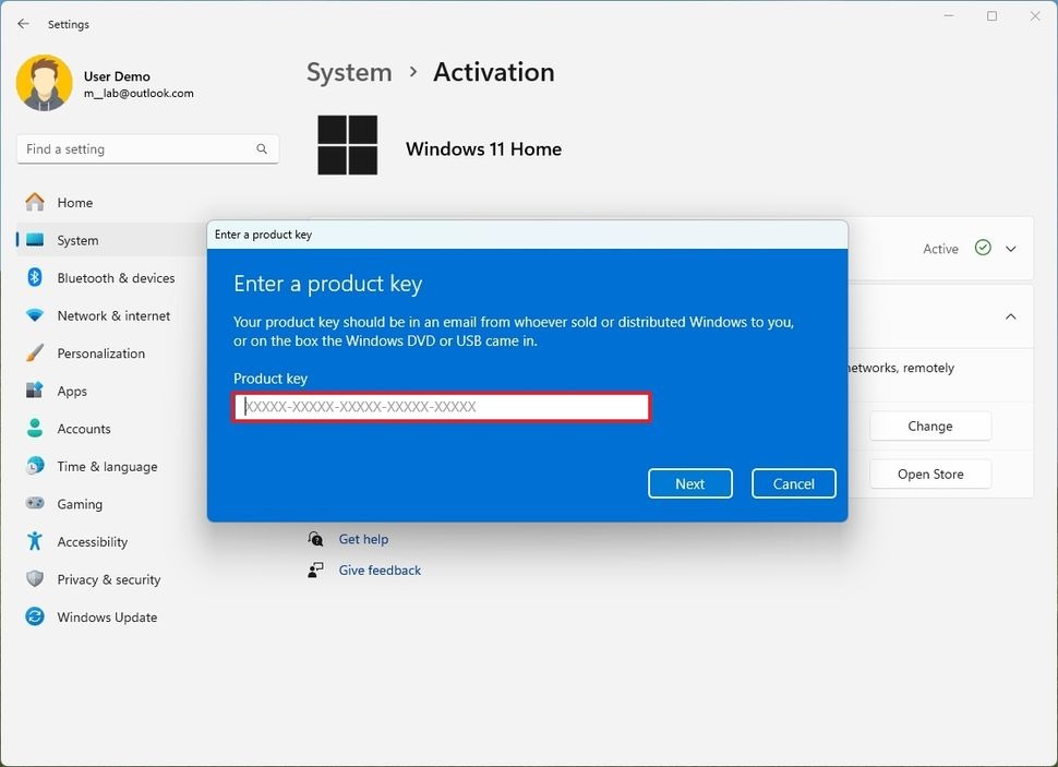 Cách nâng cấp lên Windows 11 Pro từ home bằng key hiện có