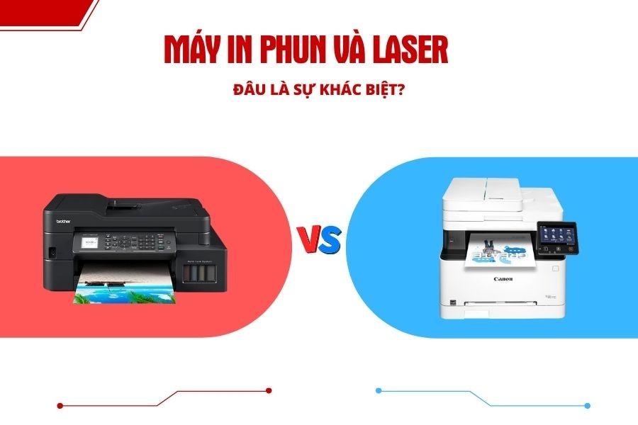 Khác biệt giữa máy in phun màu và máy in laser màu