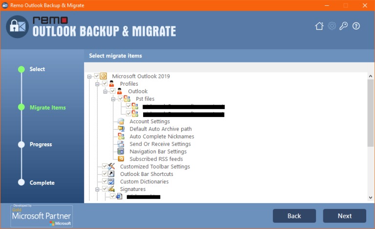 Sử dụng phần mềm Remo Outlook để chuyển dữ liệu