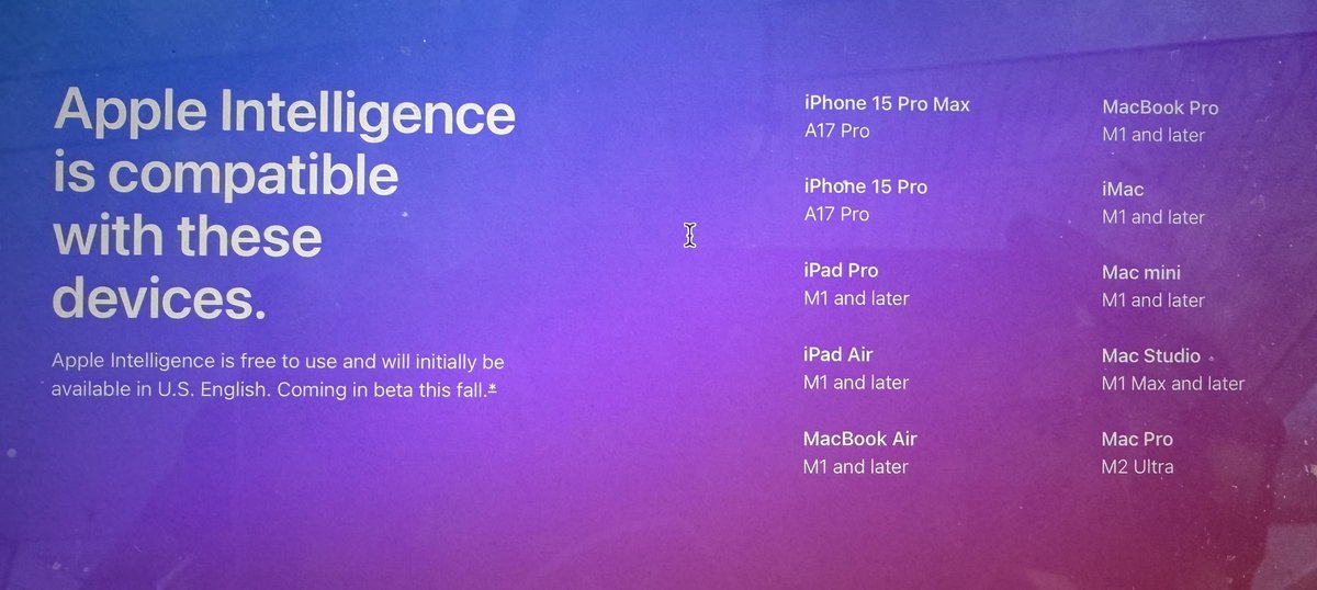 Apple Intelligence có trên những mẫu iPhone nào?