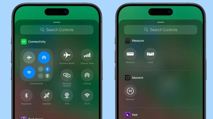 ios 18.1 Điều chỉnh Trung tâm điều khiển