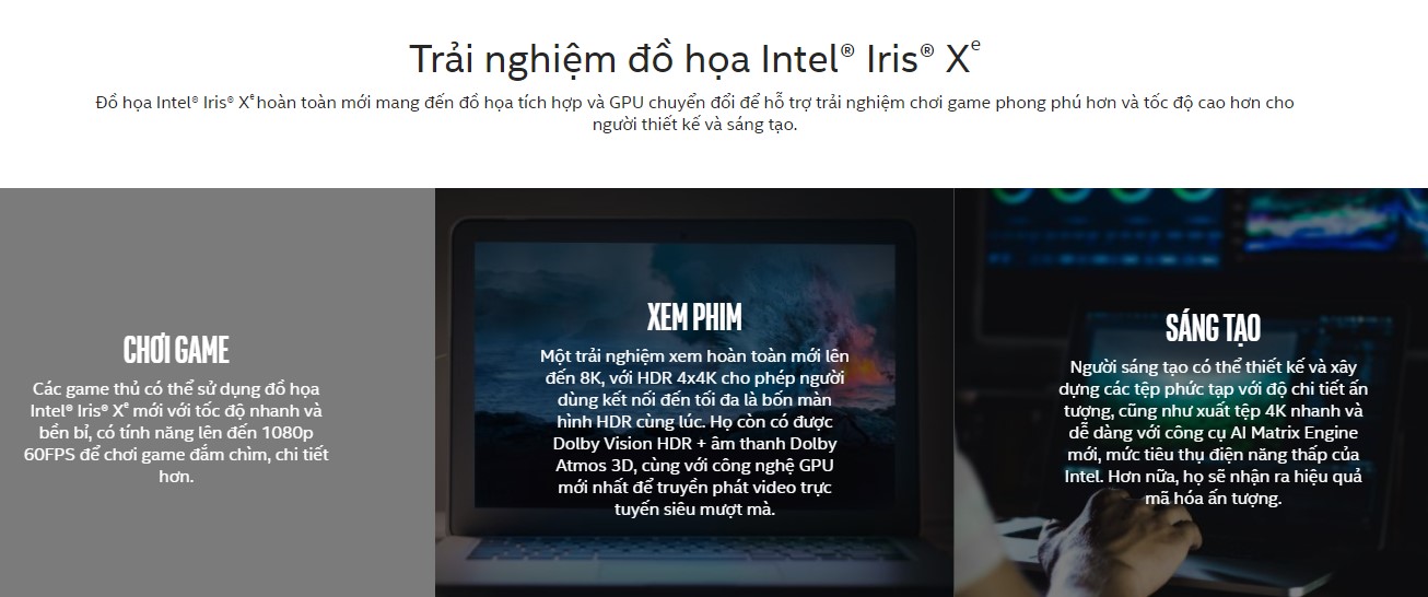 Đặc điểm nổi bật của Intel Iris Xe Graphics