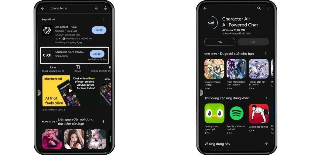 Cách tải Character AI trên điện thoại