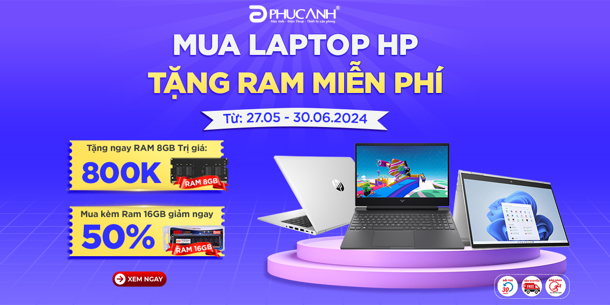 Mua Laptop HP - Tặng RAM miễn phí
