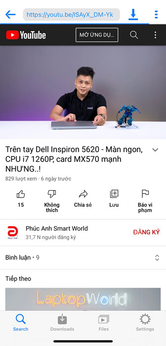 tải video youtube