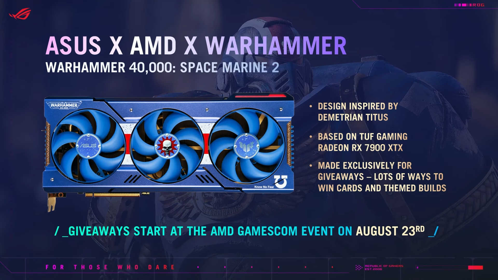 ASUS Radeon RX 7900 XTX Warhammer 40,000: Space Marine 2 Edition